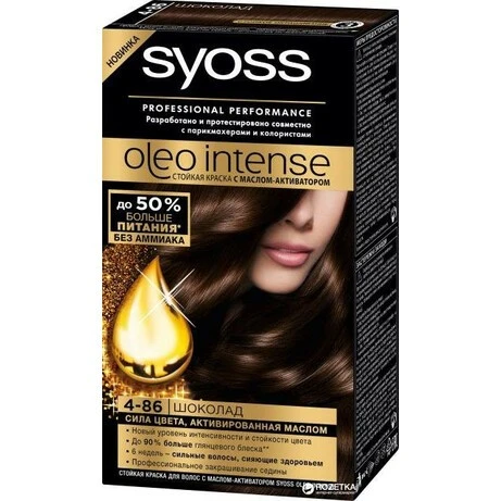 Крем-фарба 4-86 Шоколад Oleo Intense Syoss , 1 шт