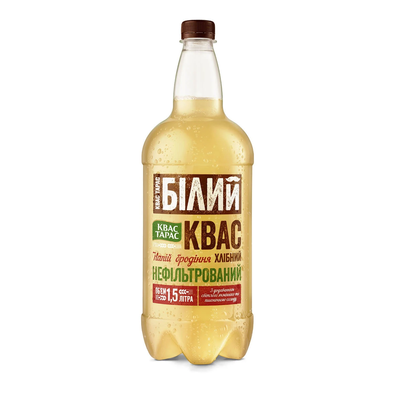 Квас хлібний Білий Квас Тарас, 1.5 л