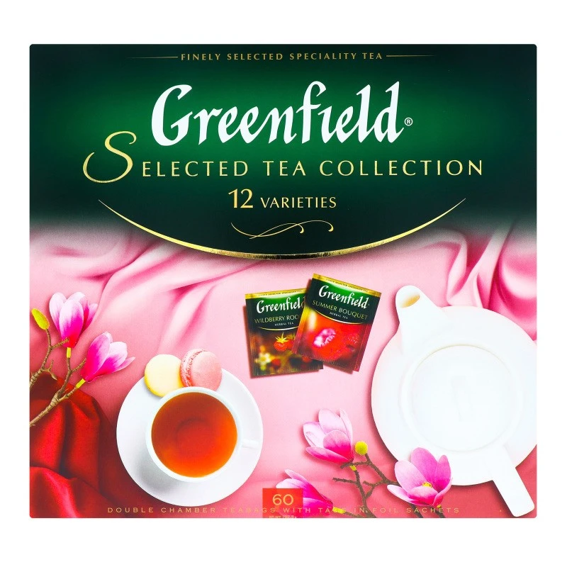 Набір пакетованого чаю 12 Selected Tea Collection Greenfield, шт