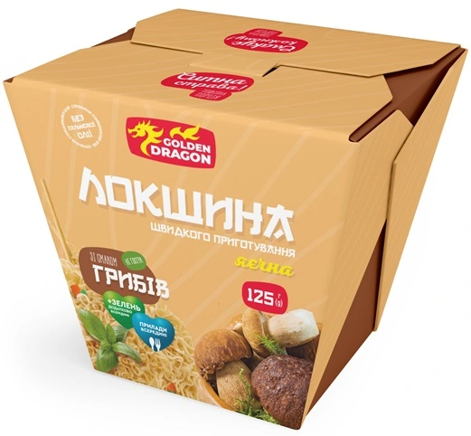 Локшина швидкого приготування грибна Golden Dragon, 125 г
