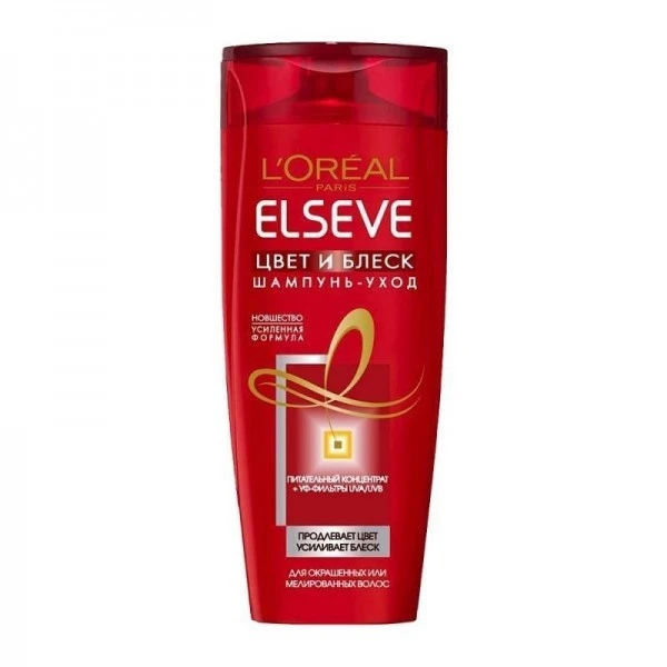 Шампунь для волосся Експерт кольору Elseve L&#039;oreal Paris, 400 мл