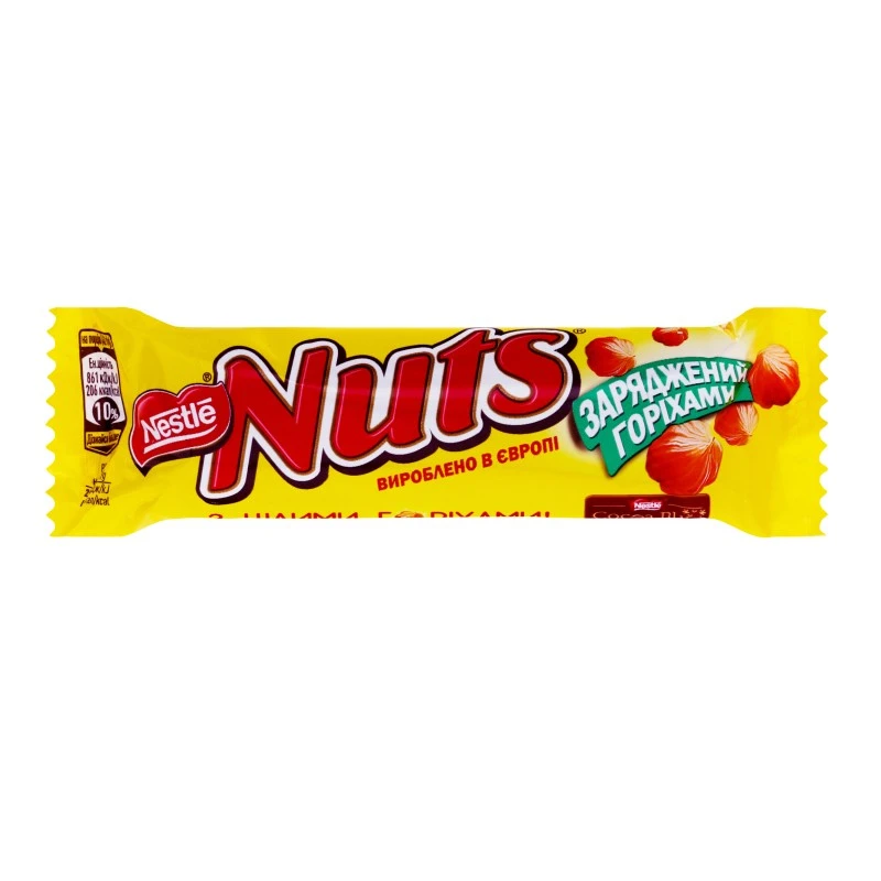 Шоколадний батончик Nuts, 42 г