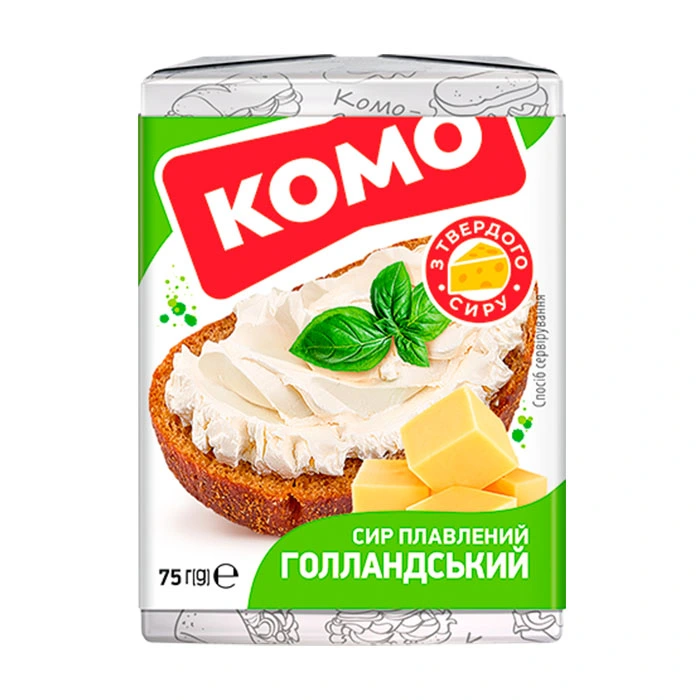 Сир плавлений 35% Голландський Комо, 75 г