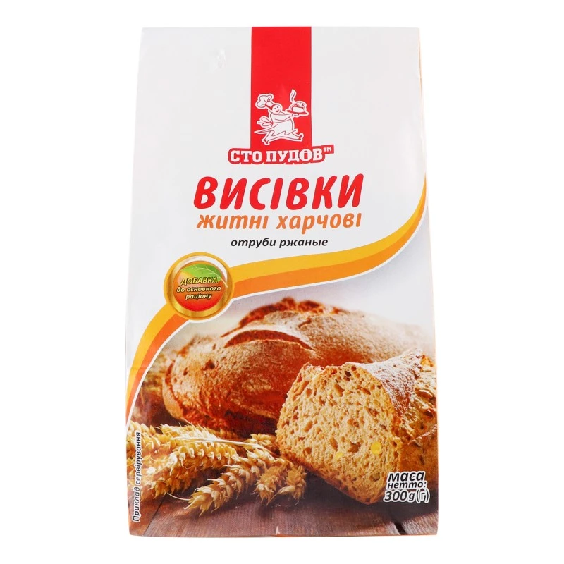 Висівки житні Сто пудов, 300 г