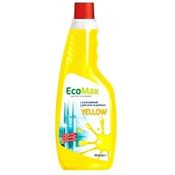 Засіб для миття скла запасний блок Yellow EcoMax, 500 мл