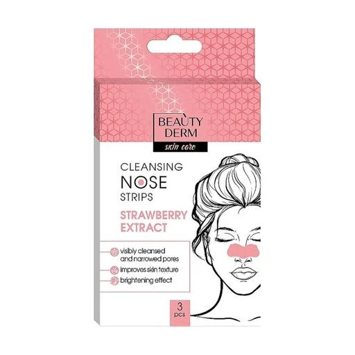 Смужки для носа очищувальні із екстрактом полуниці Beautyderm, 3 шт/уп.