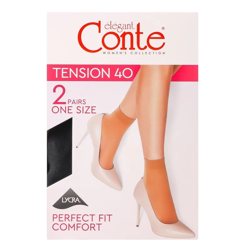 Шкарпетки жіночі Tension 40 (2 пари) (EU), р.23-25, Nero Conte Elegant