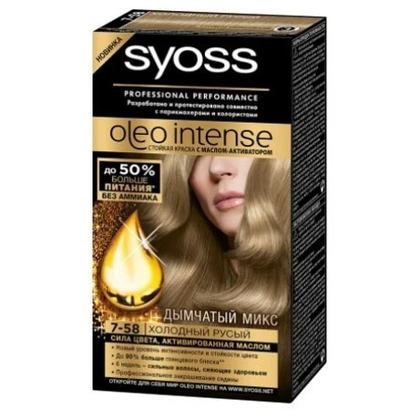 Крем-фарба 7-58 Oleo Intense Syoss, 132.5 мл