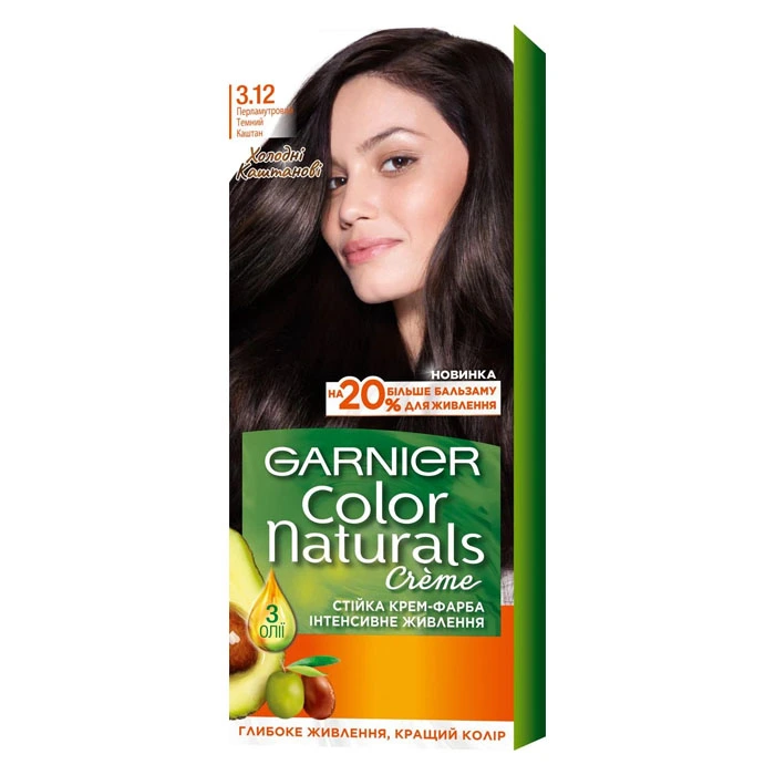 Крем-фарба для волосся Color Naturals  3.12 Garnier, 157 мл