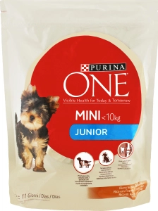 Корм сухий для цуценят маленьких порід з куркою та рисом Purina One, 800 г