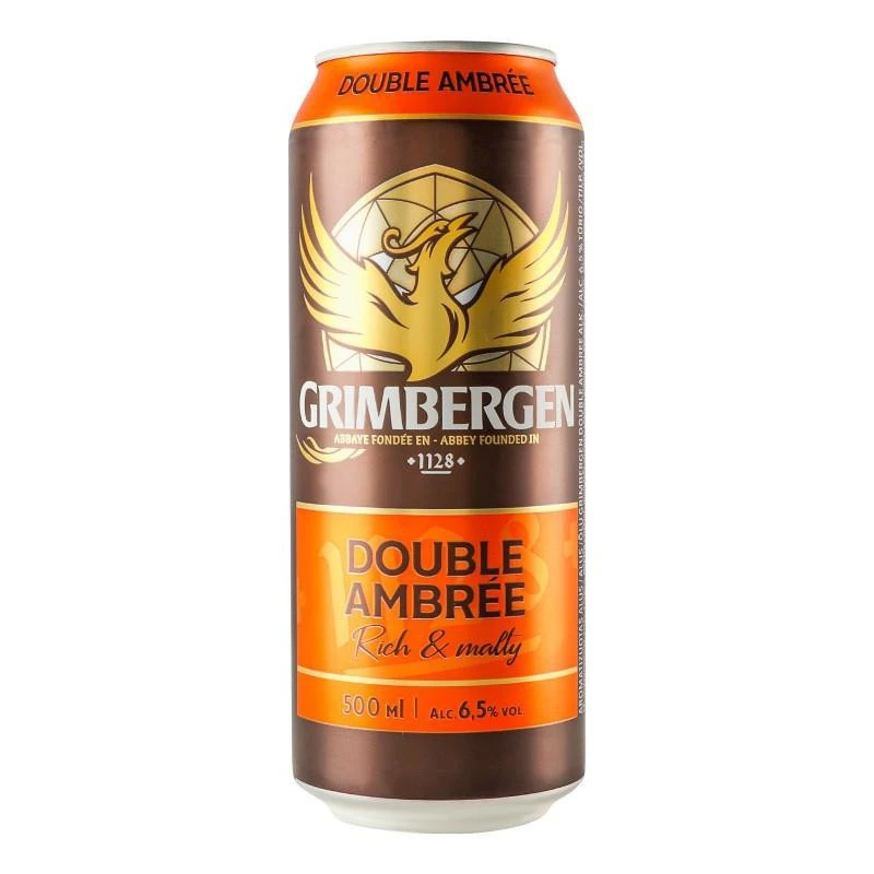 Пиво спеціальне темне Rich&amp;Malty Double Ambree ж/б Grimbergen, 0.5 л