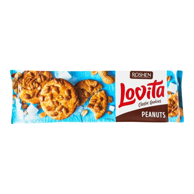 Печиво з арахісом Lovita Classic Cookies Roshen, 150 г