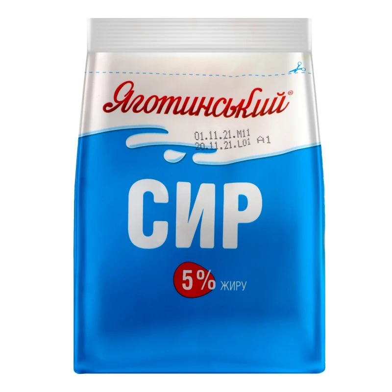 Сир кисломолочний 5% Яготинський, 350 г