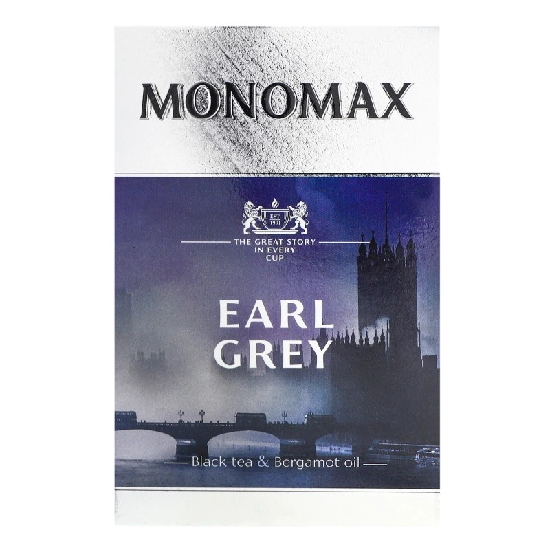 Чай листовий чорний Earl Grey Monomax, 90 г