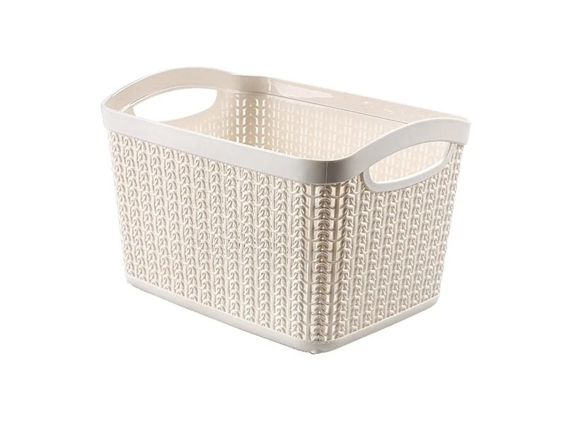Корзина прямокутна, кремова 3.3 л Knit Ucsan Plastik, 1 шт