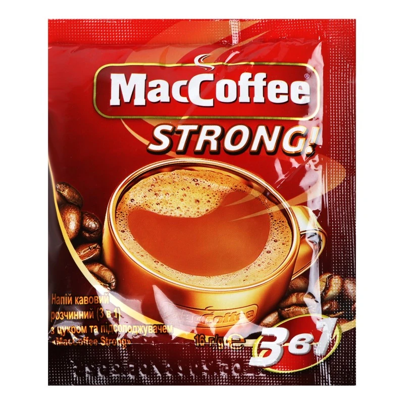 Напій кавовий розчинний 3в1 Strong MacCoffee, 16 г