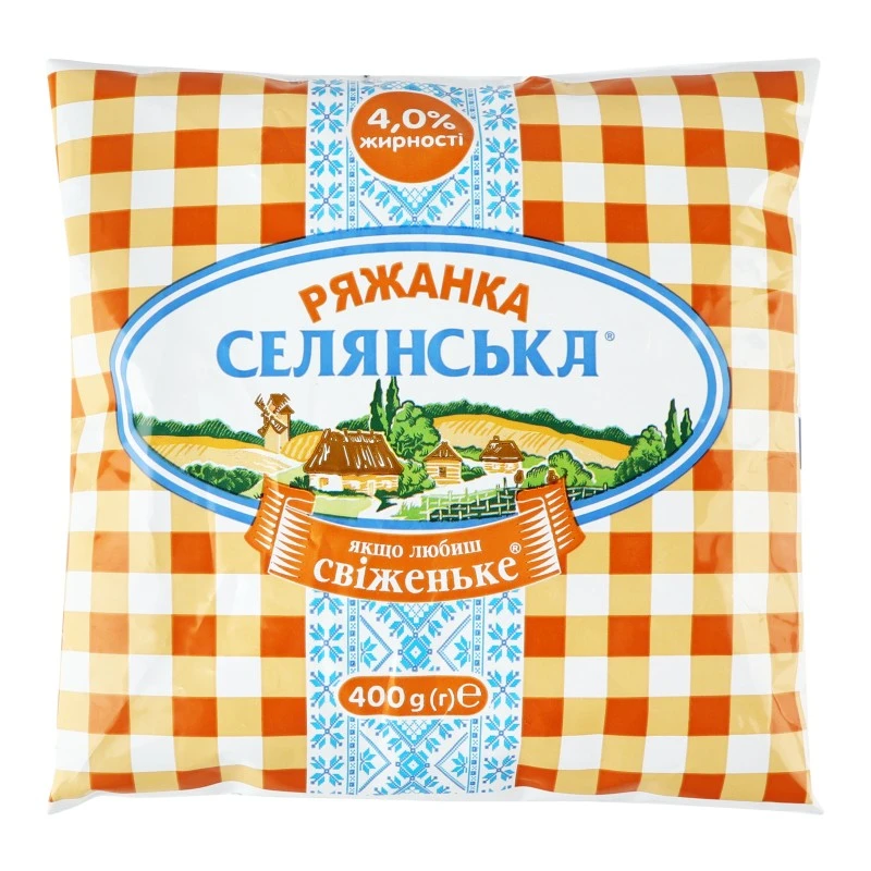 Ряжанка 4% Селянська, 400 г