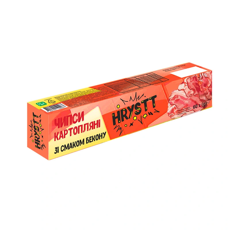 Чіпси зі смаком бекона Hrystt, 60 г
