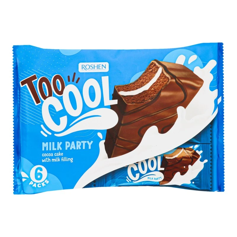 Тістечко бісквітне глазуроване Milk Party Too Cool Roshen Roshen, 270 г
