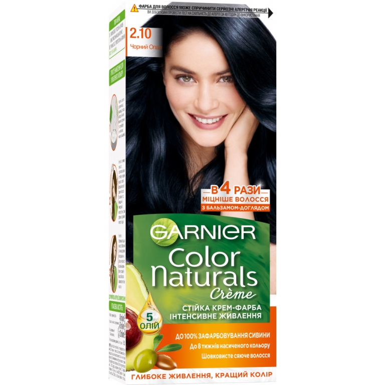 Крем-фарба для волосся чорно-синя 2.10 Garnier, 110 мл