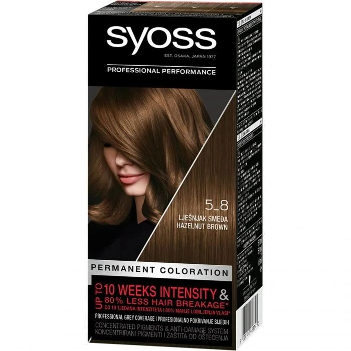 Крем-фарба для волосся Permanent coloration 5_8 Syoss, 1шт