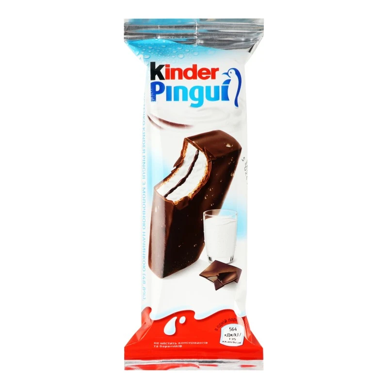 Тістечко бісквітне з молочною начинкою покрите шоколадом Pingui Kinder м/у 30 г