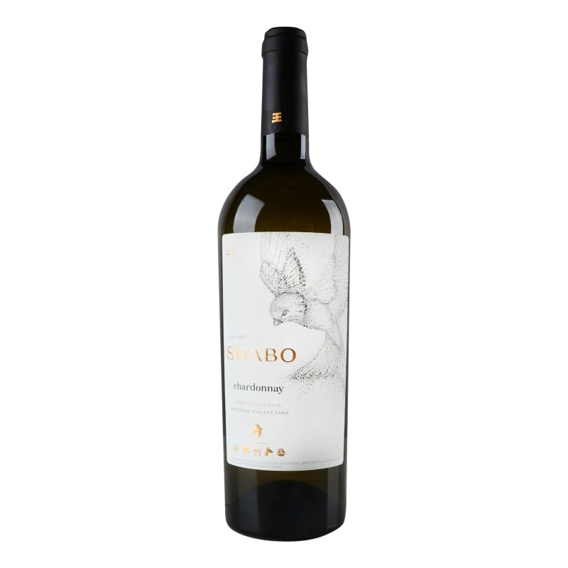 Вино біле сухе Chardonnay Shabo, 0.75 л