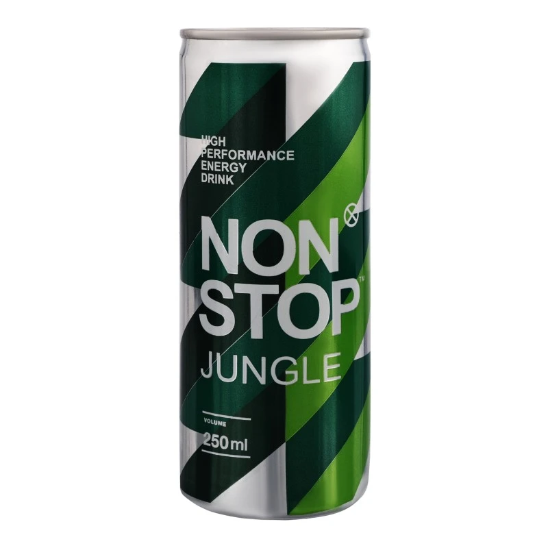 Напій енергетичний б/а газований ж/б Jungle Non Stop, 0.25 л