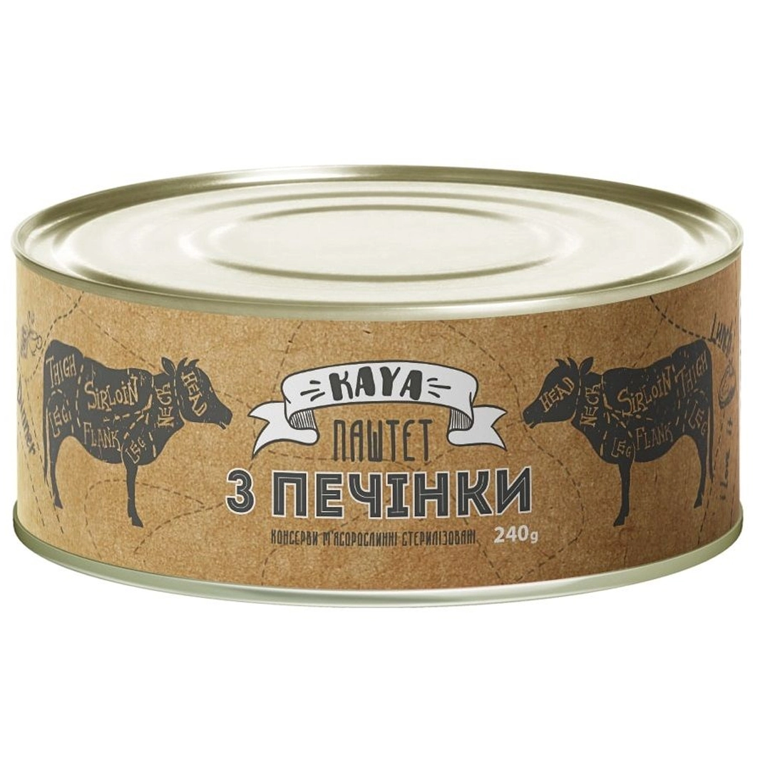 Консерва Паштет із печінки Kaya, 240 г
