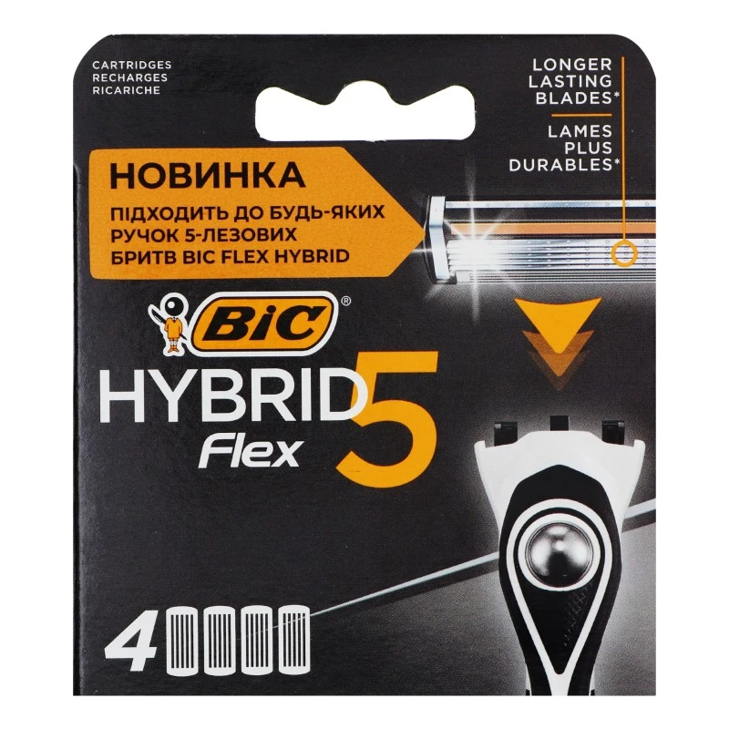 Станок для гоління 5 Flex + 4 картриджа Bic, 1 шт.