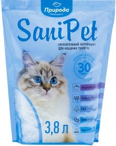 Гігієнічний наповнювач силікагелевий Sani Pet, 3.8 кг