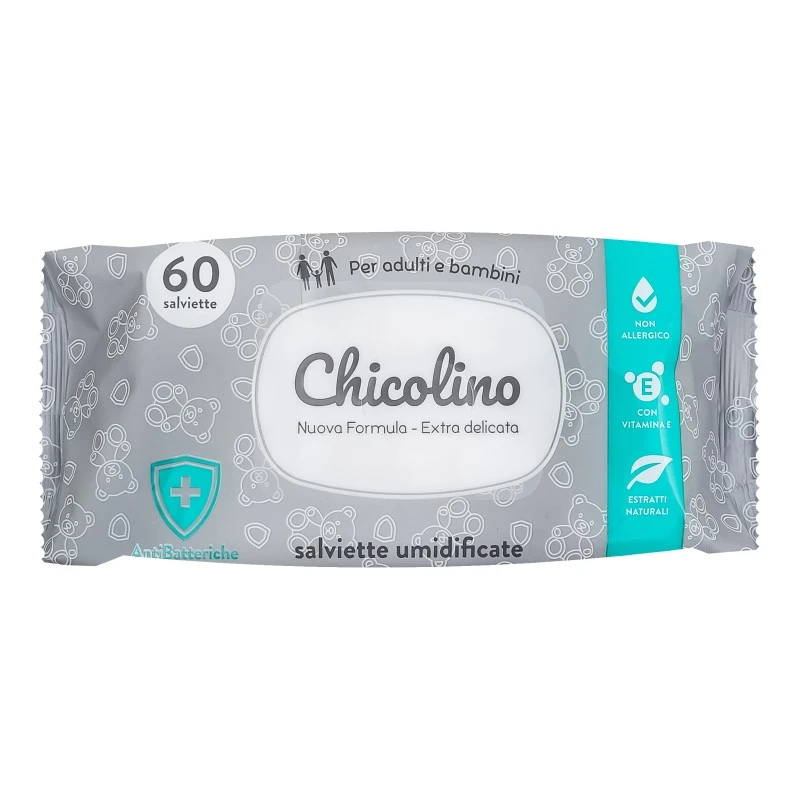 Вологі серветки антибактеріальні Chicolino, 60 шт/уп.