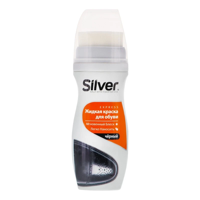 Фарба-крем для взуття Чорна Silver, 75 мл