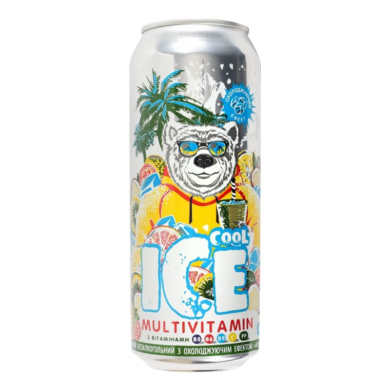 Напій із охолоджуючим ефектом Мультивітамін ж/б Ice Cool, 0.5 л
