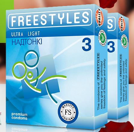 Презервативи надтонкі FREESTYLES, 3 шт.