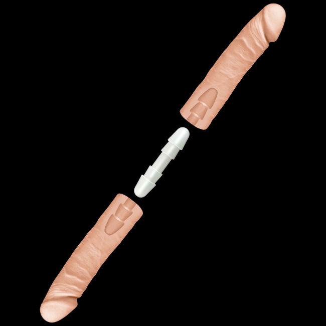 Фаллоимитатор двойной Doc Johnson The D Double D ULTRASKYN Vack-U-Lock, 41 х 4 см