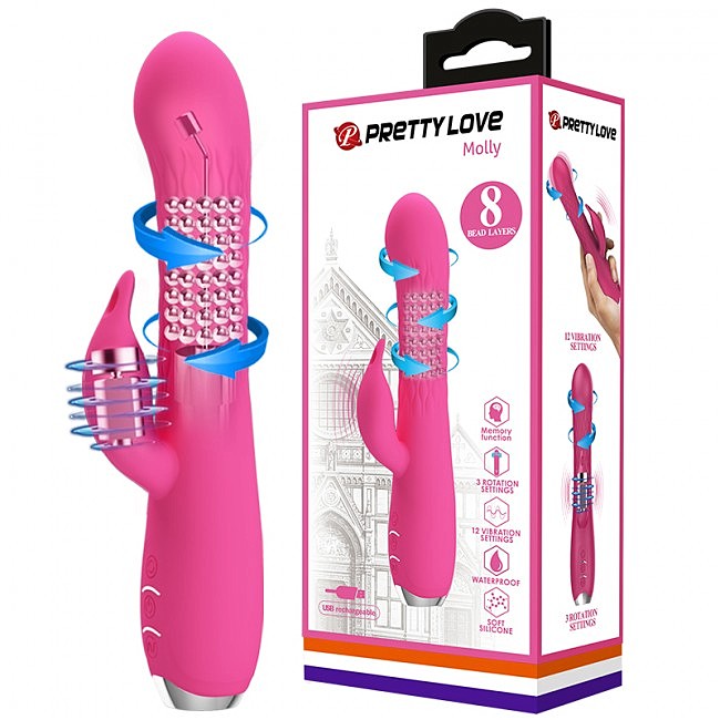 Вибратор-кролик Pretty Love Molly Vibrator, 20,5 х 3,3 см