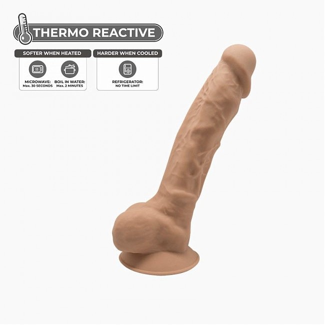 Фаллоімітатор SilexD Johnny Caramel (MODEL 1 size 7in), двошаровий, силікон + Silexpan, діаметр 3,8см