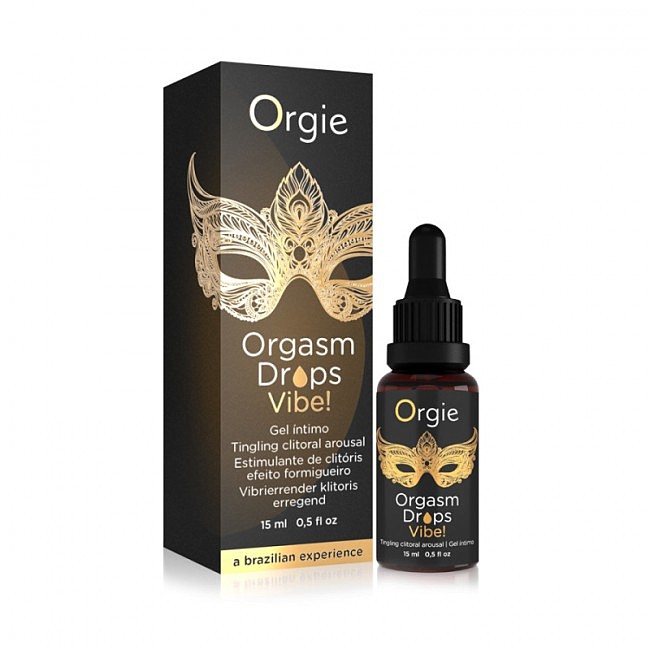 Кліторальні краплі з вібрацією Orgasm Drops Vibe! Orgie, 15 мл