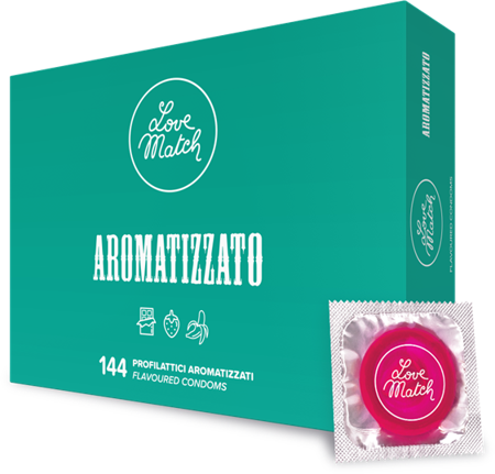Ароматизовані кольорові Презервативи Aromatizzato (Flavoured) Love Match, 1 шт.