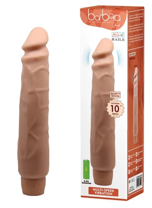 Реалістичний вібратор Barbara jack dildo vibrator, 26 х 4,5 см.