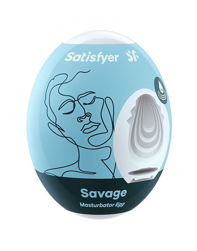 Самозмащувальний мастурбатор-яйце Satisfyer Egg Savage, одноразовий, не потребує змазки