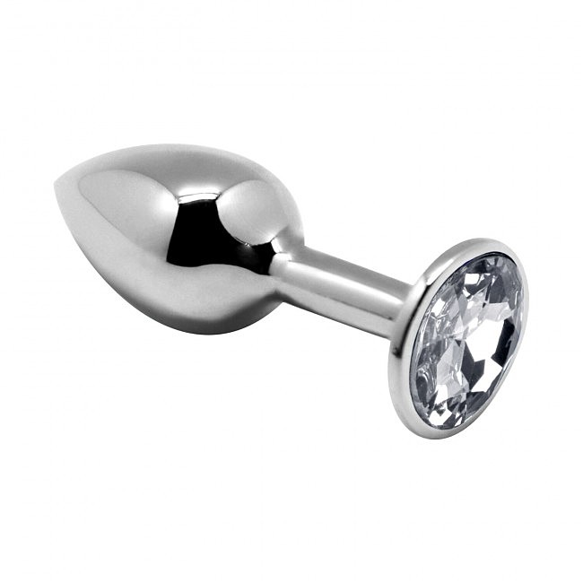 Металева анальна пробка з кристалом Alive Mini Metal Butt Plug White L.