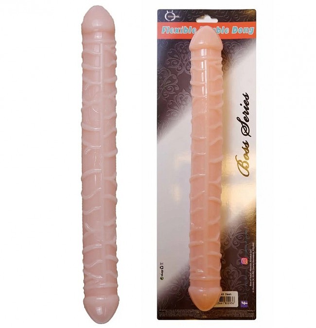 Подвійний фалоімітатор Boss Series: Flexible Double Dong Skin, 33,5 х 3,6 см