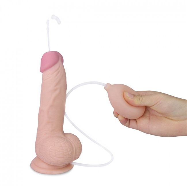 Фалоімітатор - Soft Ejaculation Cock With Ball Flesh 8 "