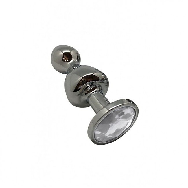 Анальна пробка Wooomy Lollypop Double Ball Metal Plug Red S (Червоний)