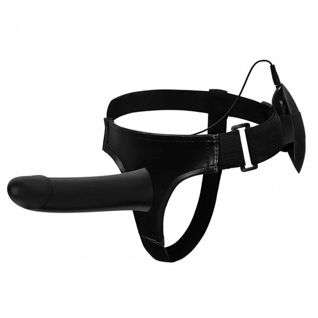 Страпон чоловічий з вібрацією Pretty Love Vito 6,8' vibro strap on Flesh, чорний.