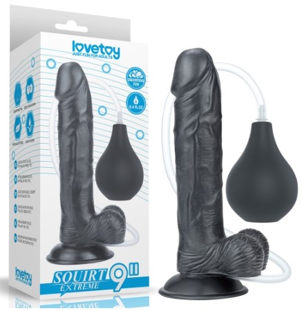 Фаллоимитатор с иммитацией эакуляции Squirt Extreme Dildo 9 Black LoveToy