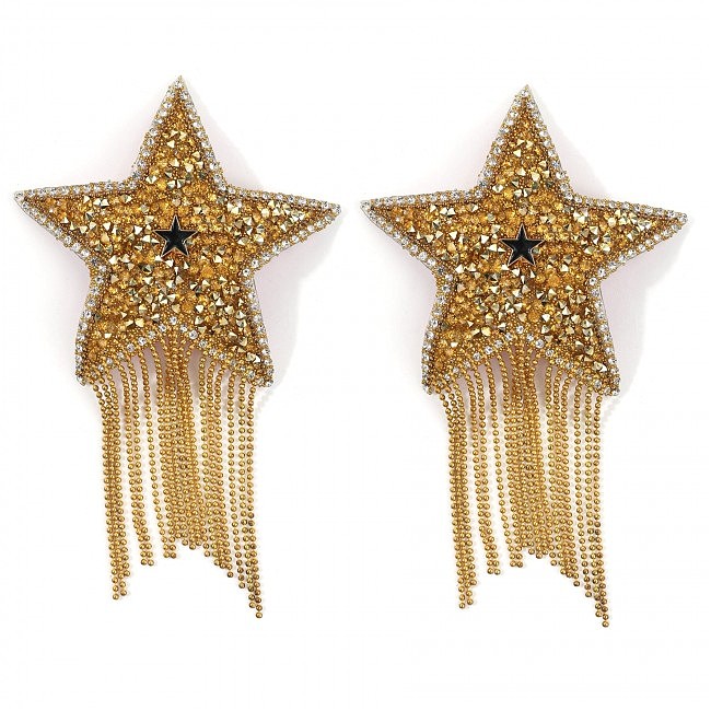 Пастіс-зірки з бахромою JSY Nipple Sticker RT236112 Gold, стікери