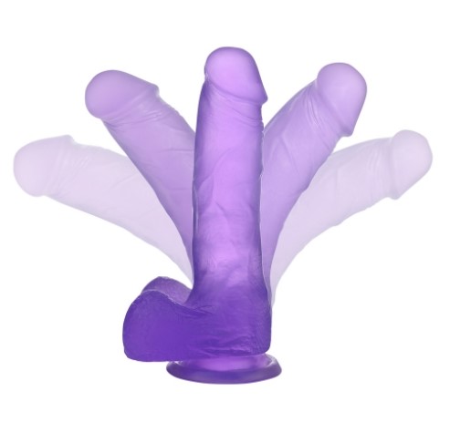 Фаллоімітатор - Jelly Studs Crystal Dildo Medium 7 Фіолетовий
